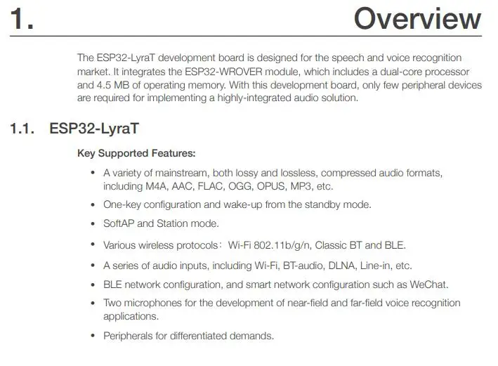 ESP32-LyraT INFO