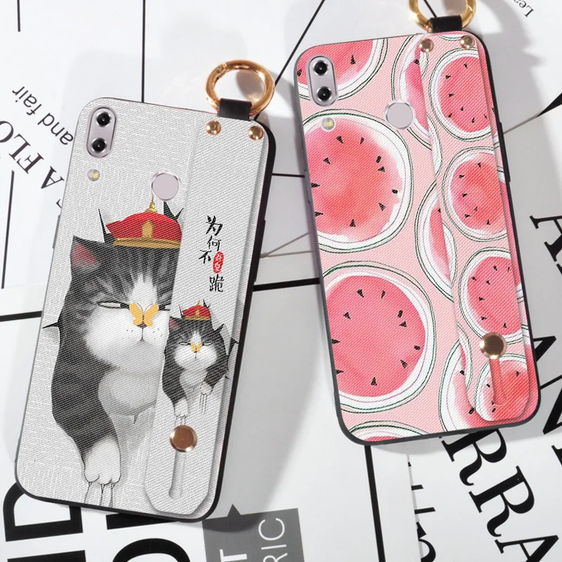 

Retro Painting Fruit Phone Case For Asus Zenfone Max Pro M2 ZB631KL Case For Asus 5 5Z ZE620KL ZS620KL Strap Back Cover
