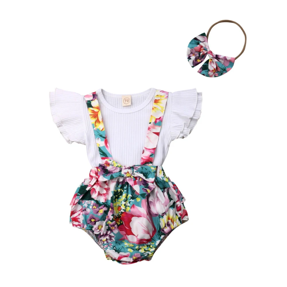 Изысканная детская одежда для девочек, летняя одежда для новорожденных и маленьких девочек, комплект одежды из топа и шорт