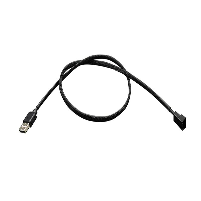 

1 PCS USB to 3/4-Pin PWM 5V USB Sleeved Fan Power Adapter Cable 30cm/60cm