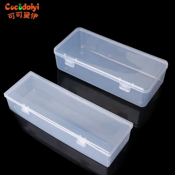 

Rectangular Plastic Clear Storage Box Jewelry Container Case Bead Organizer Case