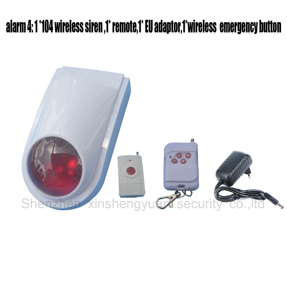 Беспроводная вспышка стробоскоп наружная звуковая сирена Красный светильник для домашней охранной системы