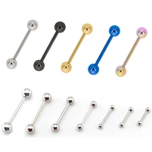Dicao piercing de arco-íris de ouro, 2 peças 14g 16g, brinco-íris, barra industrial longa, joia de corpo