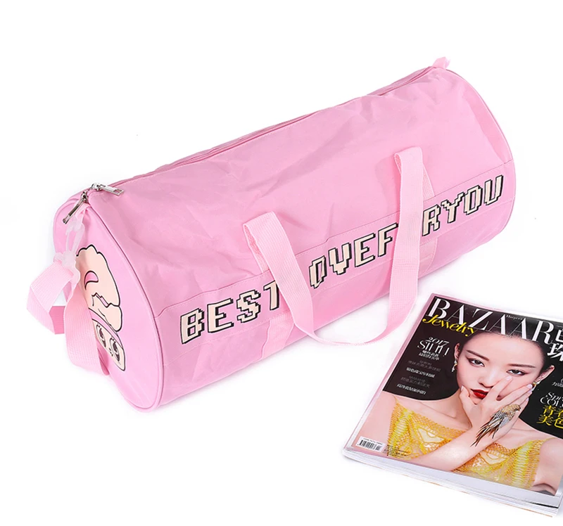 Милая розовая дорожная сумка для багажа для женщин, девочек-подростков, Холщовая Сумка через плечо, сумка-Органайзер