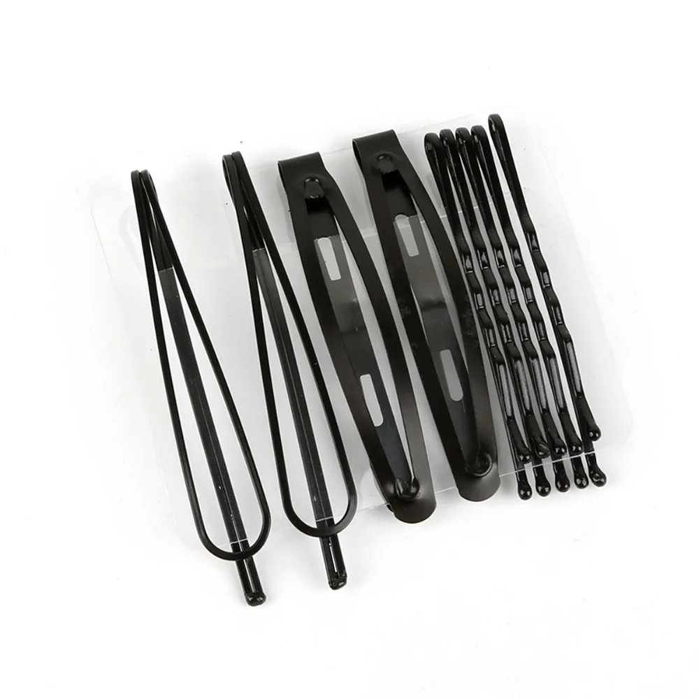 

Black 9pcs/set Shaped Hairpin Hair Clips Pins Metal Barrette Hair Styling Tools Accessories Braided hair Tool for women