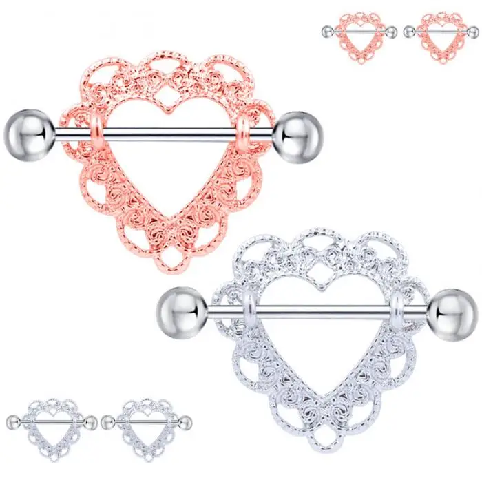 1 пара сексуальные Кристальные сердечки с сердечками соска бар кольца кольцо для соска Пирсинг в форме гантели ювелирные изделия для женщин CX17