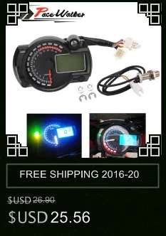 Motorcycle LCD Speedometer Motorcycle Digital Odometer Speedometer Tachometer Fit for 2&4 Cylinders