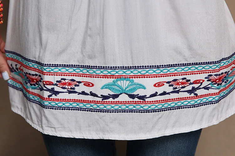 Лето большой размер Женская футболка в народном стиле блузка с вышивкой Юбка Одежда для беременных Одежда