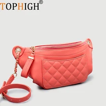 TOPHIGH Высокое качество кожа поясная сумка поясной ремень сумка Для женщин чехол Pochetes Bolso Cintura набора Marsupio Uomo Banane Sac E33