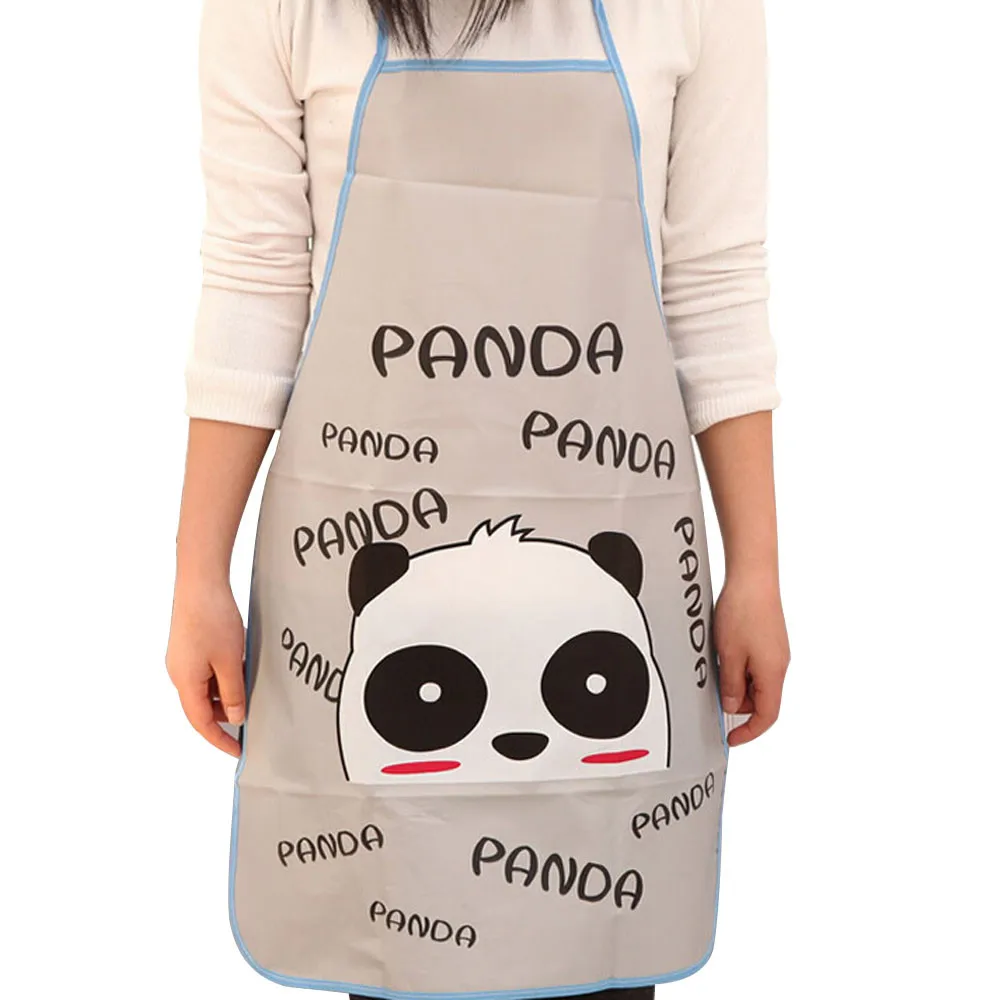 Женский водонепроницаемый мультяшный животные панда кухонный кулинарный нагрудник фартук без рукавов анти-Масляный нагрудник Милая кухонная принадлежность# LY