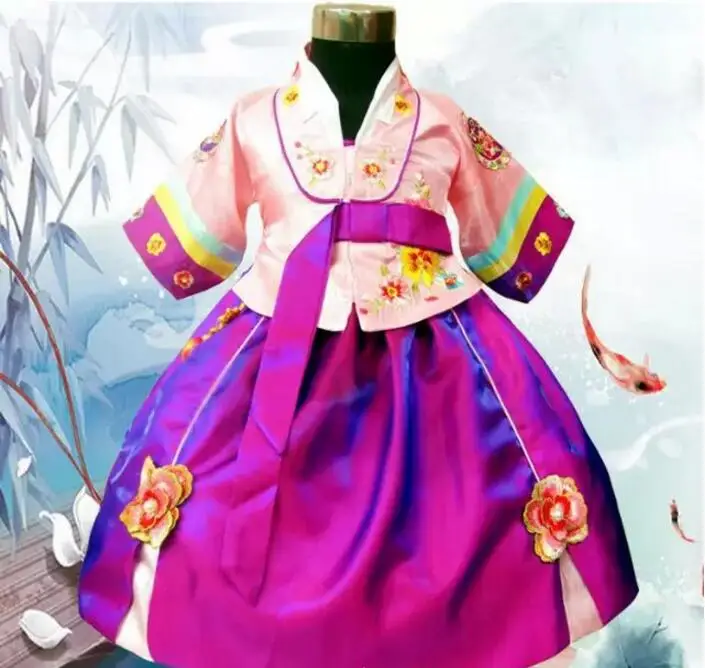 Ограниченное предложение, детское платье «Корейская принцесса», одежда для миноритарных народностей, традиционные костюмы для танцев для девочек, для выступлений на сцене