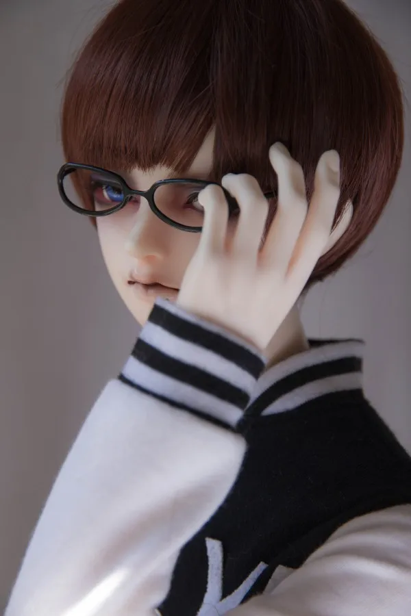 BJD кукла парики для 1/3 1/4 1/6 BJD DD SD MSD YOSD дядя кукольные волосы парики высокотемпературный провод короткий черный красный-brwon парики из натуральных волос