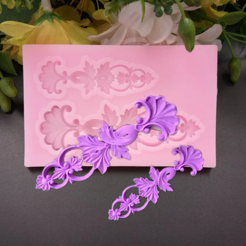 DIY European relief lace cake mold cake border fondant cake molds