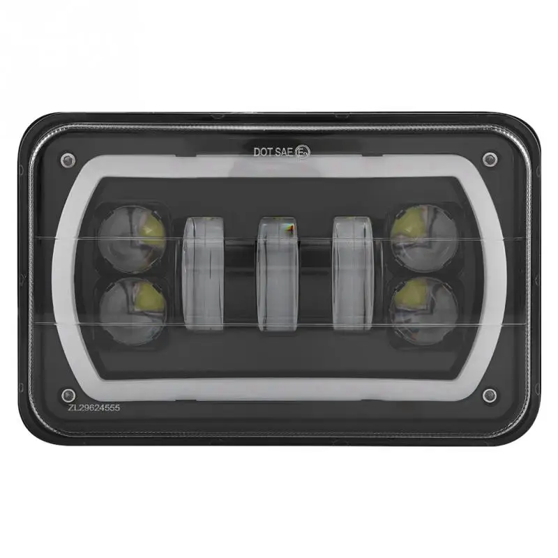

Truck 46 LED Headlight Square Light HighLow Beam White Halo for Ford Mustang Car Accessories For Chevy Camaro Iroc-Z