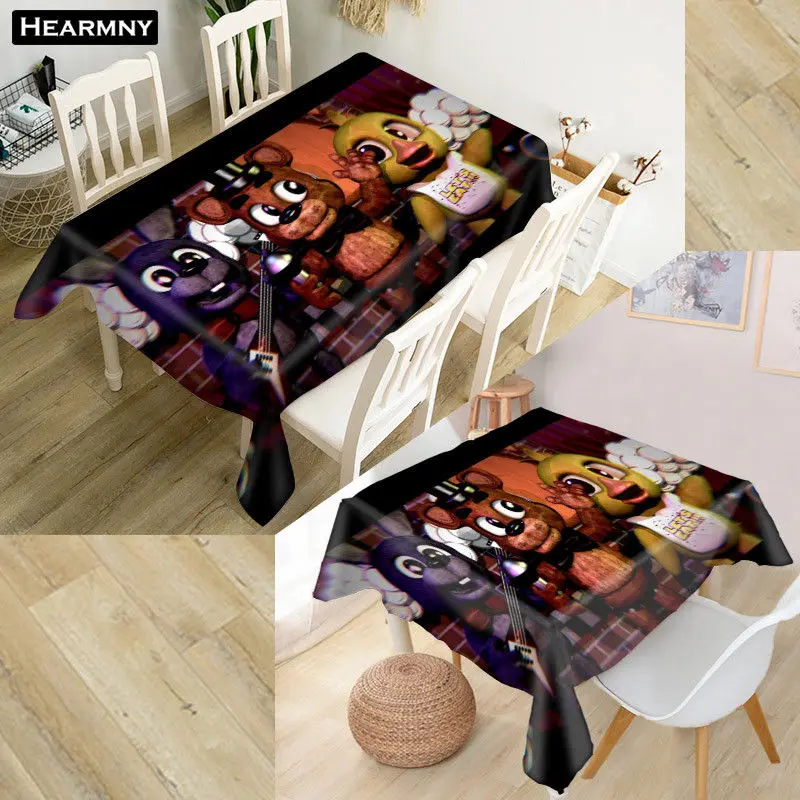 

HEARMNY Five Nights at Freddy's Tablecloth Oxford Fabric Square/Rectangular Dustproof Table Cover For Party Home Decor TV Covers