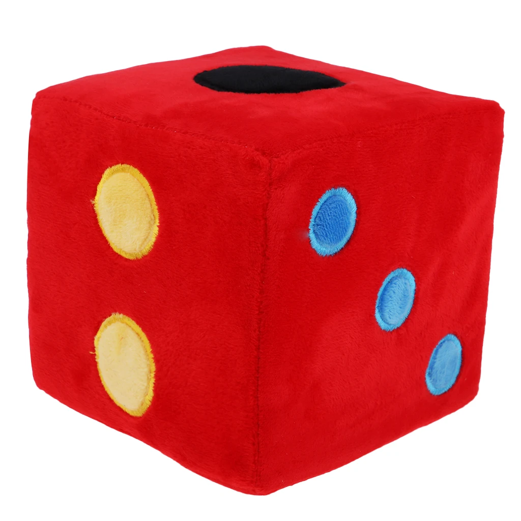 Plush Dice Stuffed Toy Dice Pillow Hang Car Dice Sofa Decoration Board Game