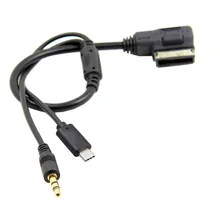 Biurlink Android телефона для микро-флеш-накопителя USB AMI медиа-разъем AUX кабель для VW Audi A4 A6 Q3 Q5 Q7