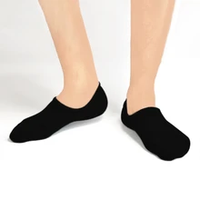 Однотонные мужские носки с закрытым носком, силиконовые Нескользящие невидимые лодочки, короткие носки для бега