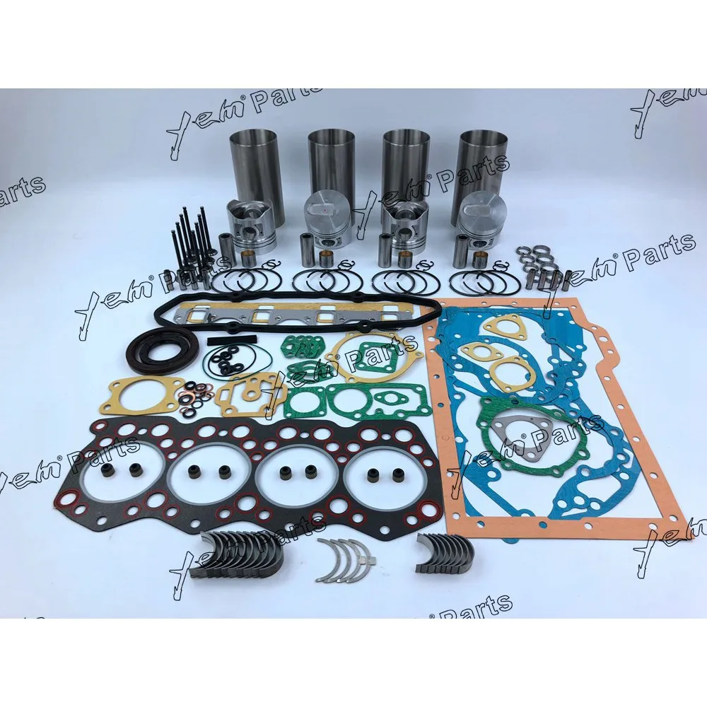 For Mitsubishi engine S4E Rebuild kit piston ring cylinder liner gasket set valve guide seat |