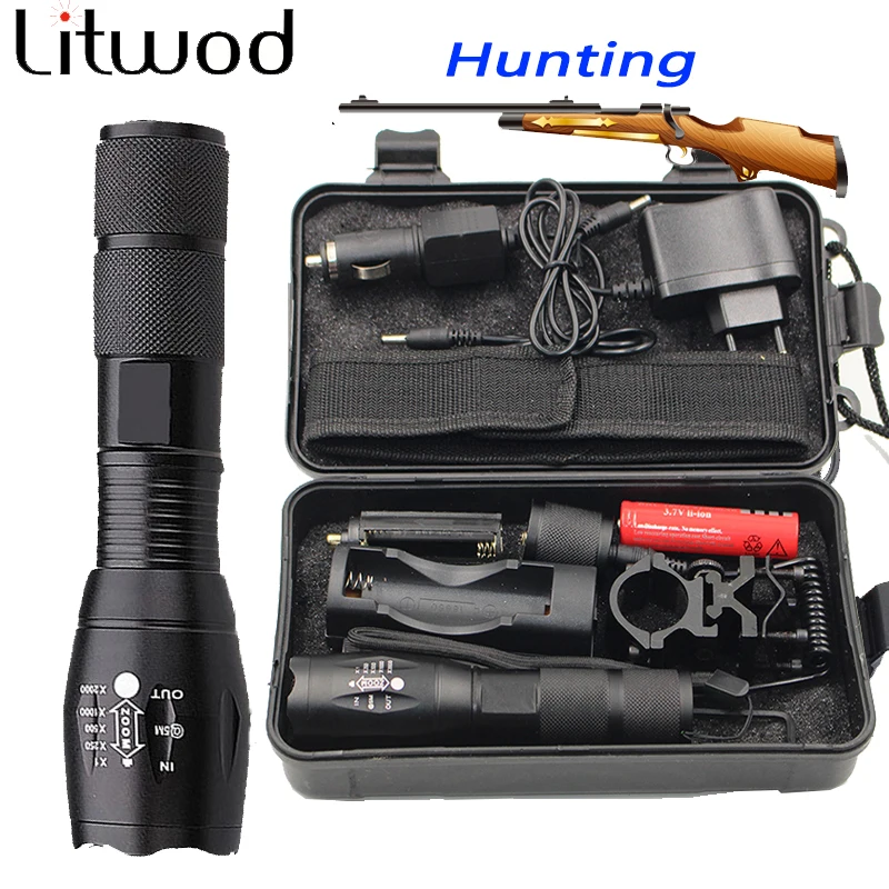 

Z10 Llitwod Led Flashlight torch CREE XML T6 L2 self defense portable light Tactical flashlight For hunting camping lantern