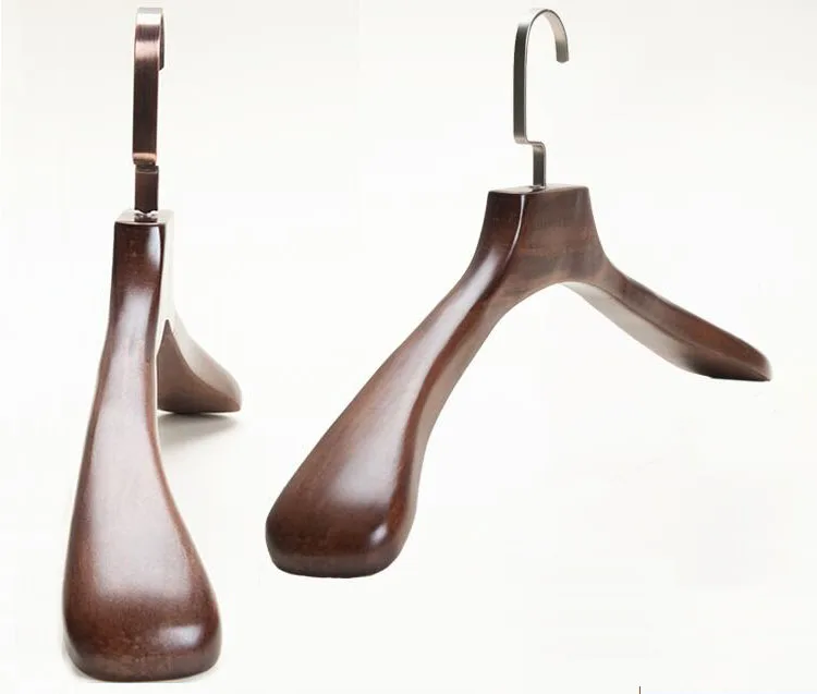 Роскошная удлиненная деревянная вешалка для одежды костюмная с широким плечом