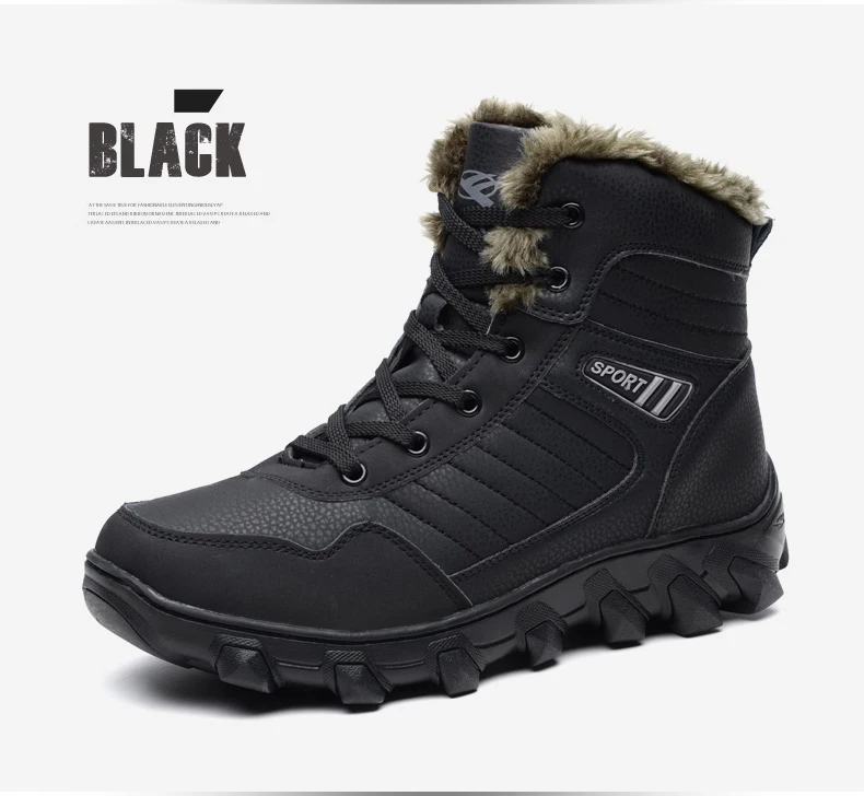 Fotwear/мужские зимние ботинки Мужские уличные противоскользящие Теплая плюшевая