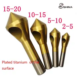 Shina 4 шт. 2-5 мм 5-10 мм 10-15 мм 15-20 мм титановое покрытие снятие заусенцев набор инструментов металлическое буровое долото фреза