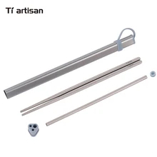 Tiartisan pałeczki do przechowywania pałeczki aluminiowe pudełko do przechowywania pałeczek tytanowych bez pałeczek 4 kolory(China)