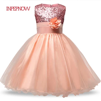 

INPEPNOW Kids Dresses for Girls Dresses for Party and Elegant Wedding Long Party Princess Dress Girls Costumes Clothes LYQ-BS8
