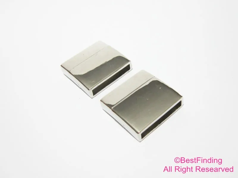 

Flat leather clasps 20x3mm Strong Magnet multi strand leather clasp