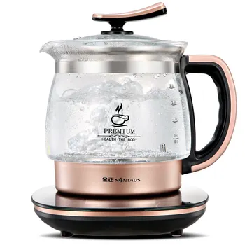 

LED Health Pot Thick Glass Multifunction Boiling Water Flower Teapot Tea Maker Herbal Medicine 2L Capacity Borosilicate Body