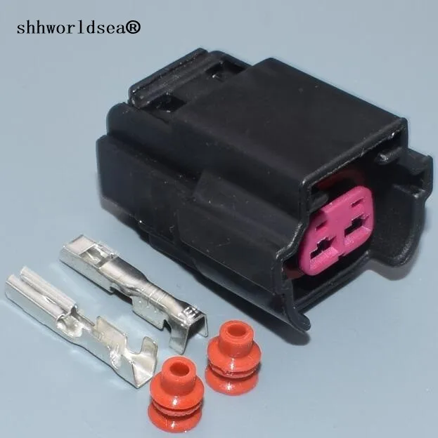 

shhworldsea 2.2mm sealed terminal housing plug auto 2 way female waterproof wire harness connector 6189-1152