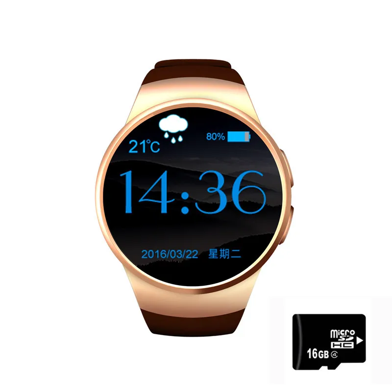 Новинка 2017 года KW18 Смарт часы Android/IOS смарт Bluetooth Reloj Inteligente SIM круглый монитор