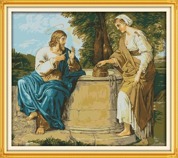 

Kind Jesus Counted 11CT Printed 14CT DMC Cross Stitch Set DIY Chinese Cotton Cross-stitch Kit Embroidery Needlework