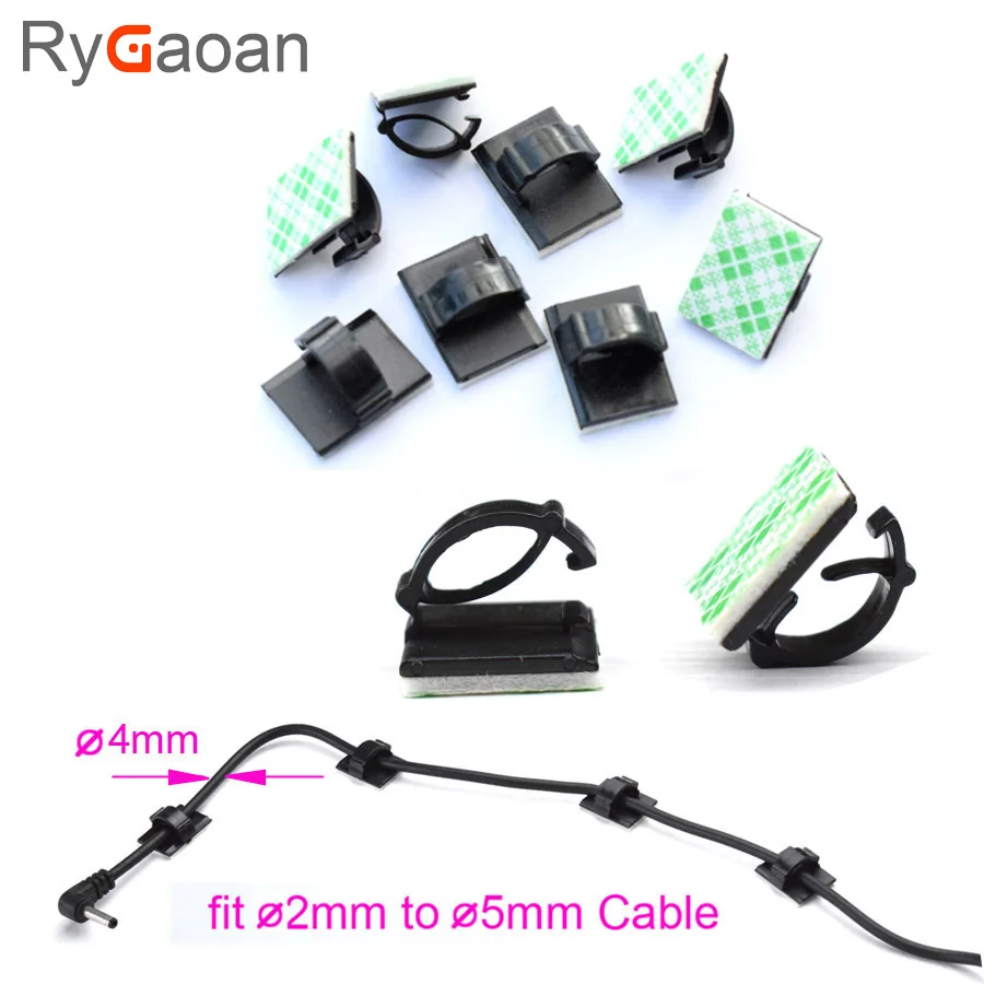 Rygaoan 8 Piece Multifunctional Adhesive Car Charger Line Holder Usb