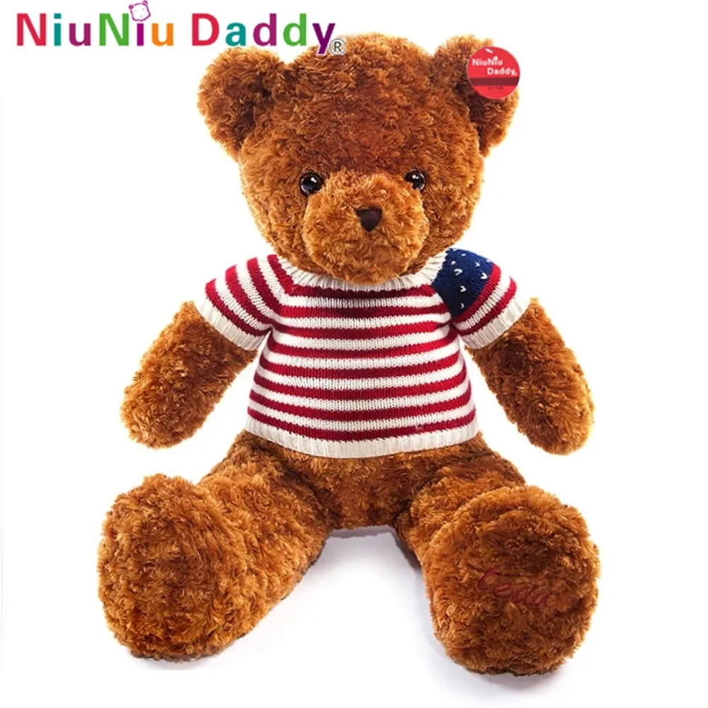 

2016 Niuniu Daddy Plush Toy Super Cute 70cm Huggable Stuffed Plush Animal Toy Sweater Teddy Bear American Style Bear