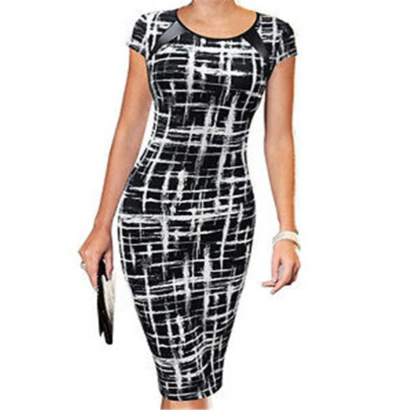 

2018 Summer Women Bandage Bodycon Dresses Sketch Polka Dot Stars 3styles Short Sleeve Evening Party Dress Women Clothing