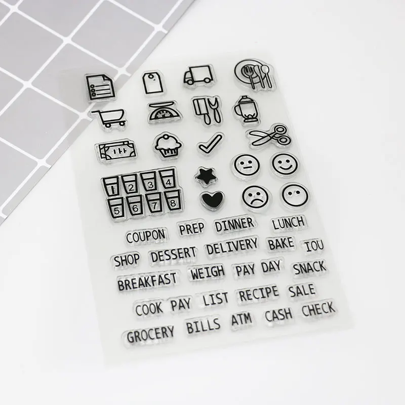 

1 pcs Expression graffiti transparent silicone stamp,children DIY Handmade Scrapbook Photo Album decor tools students soft Stamp