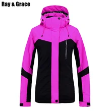 RAY GRACE профессиональная зимняя куртка, зимняя спортивная одежда для женщин, куртка для катания на лыжах и сноуборде, водонепроницаемая ветрозащитная куртка