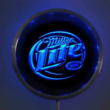 

rs-a0016 Miller Lite Beer LED Neon Light Round Signss 25cm/ 10 Inch - Bar Signs with RGB Multi-Color Remote Wireless Control
