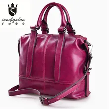 2017 Nuevos Bolsos de Lujo De Cuero Genuino de Las Mujeres Bolsos de Diseñador de Las Señoras Bolsas de Mensajero Mujer Totes Bolsos De Cuero Real