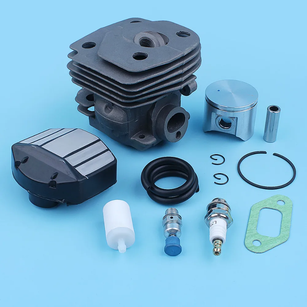 47mm Nikasil Cylinder Piston Air Fuel Filter Kit For Husqvarna 357XP 359 357 XP EPA Chainsaw Gas Line Decompression Valve Spare