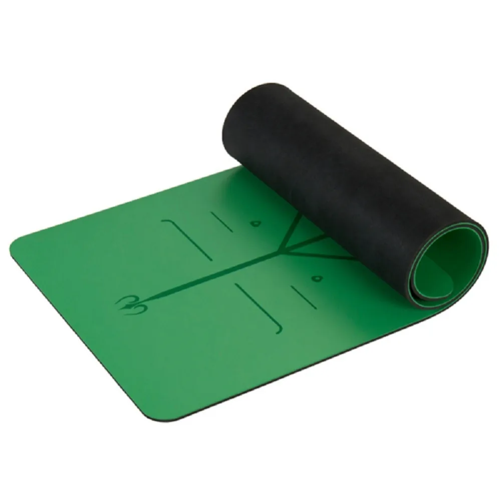 Environmental friendly natural rubber sports mat 5MM non slip PU yoga