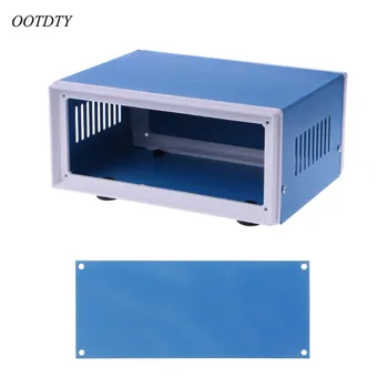 

OOTDTY Blue Metal Enclosure Project Case DIY Junction Box 6.7" x 5.1" x 3.1"