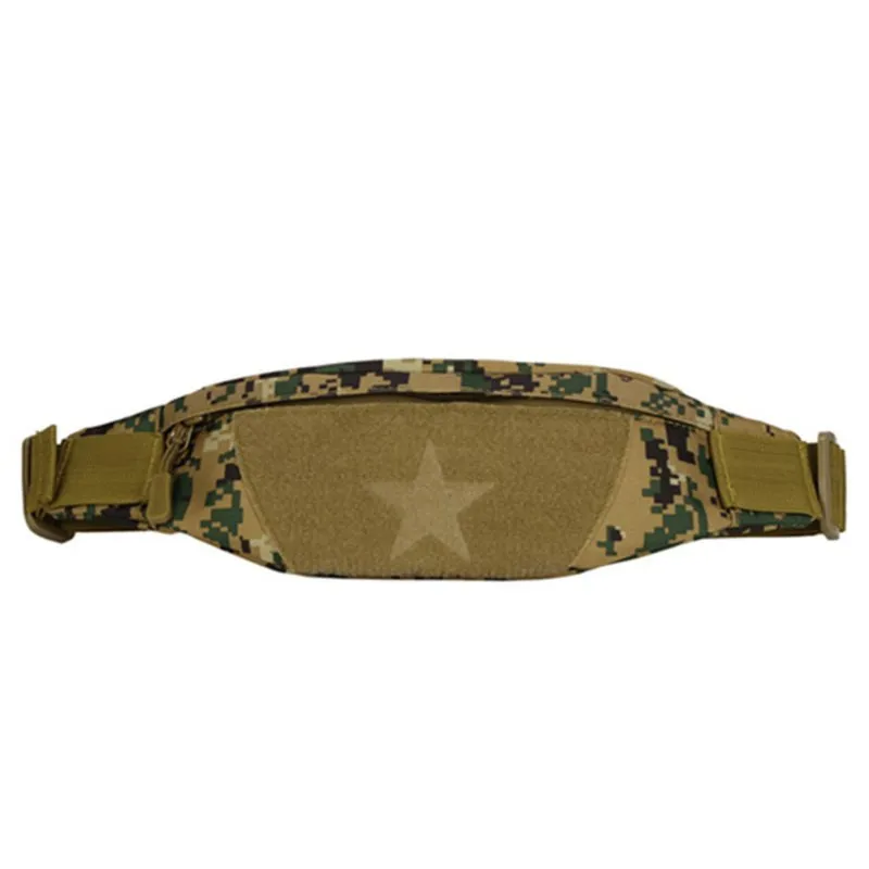 Digital Camo Water-Repellent Fanny Pack Army 5 Pocket Waist Belt Hip Bag 