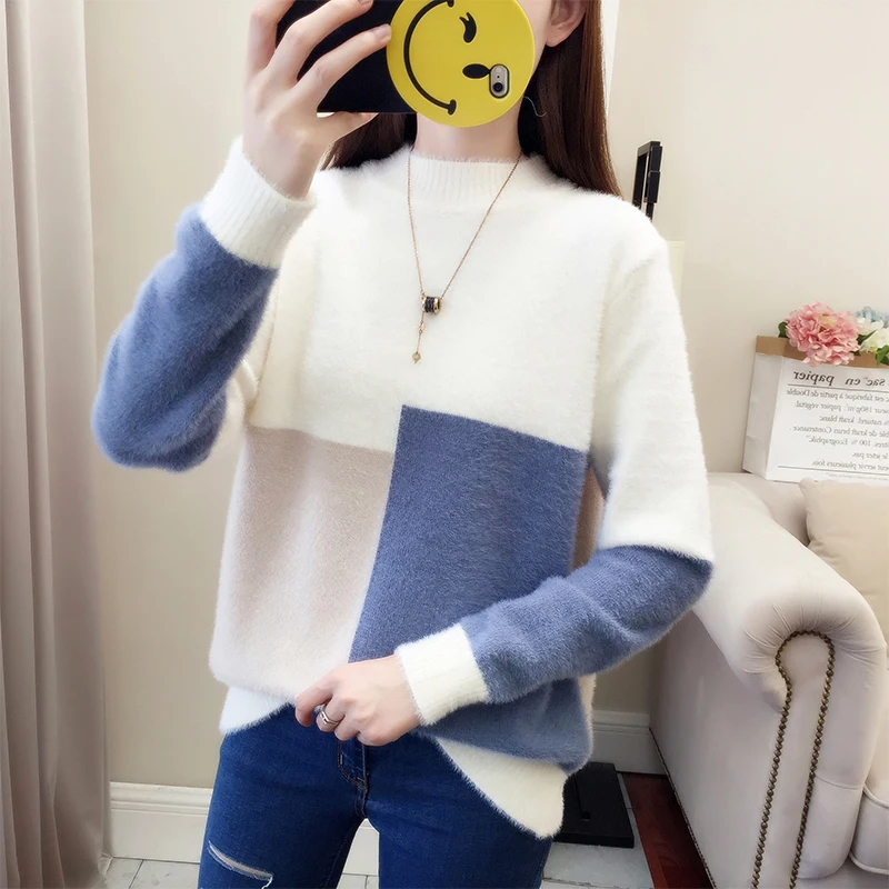 

New mink Plush sweater in autumn and winter