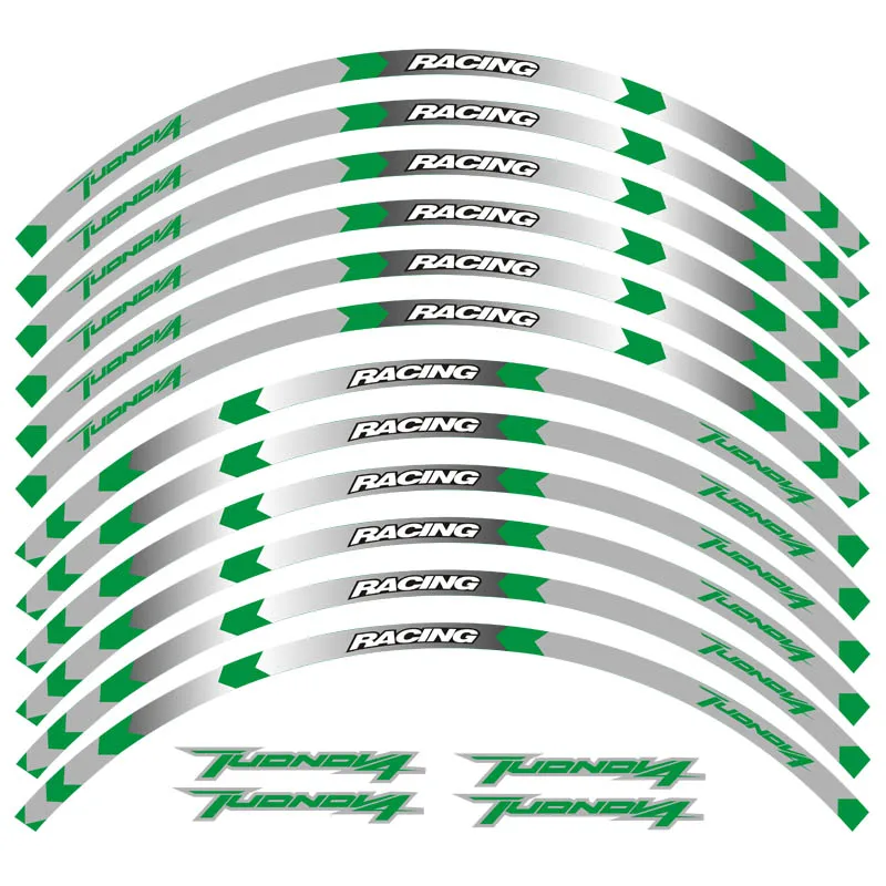 Новинка, высокое качество, 12 шт., подходит для мотоцикла, наклейка на колеса, полоса, светоотражающий обод для Aprilia TUONO V4 1100 RR TUONO V4 1100 завод