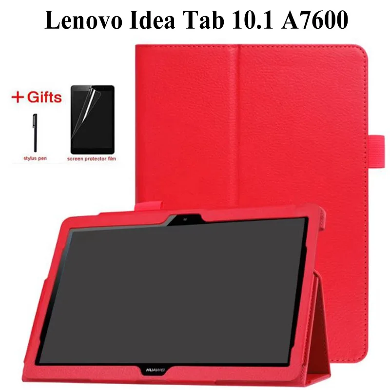 Чехол подставка из искусственной кожи с текстурой личи для планшета Lenovo Idea Tab 10 1