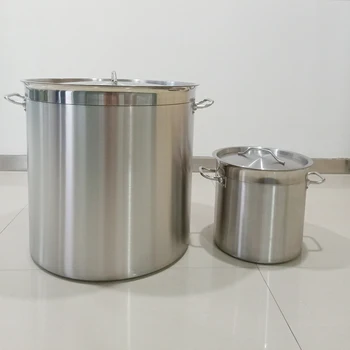 

Commercial New Deep Large Stainless Steel Stock Pot Cater Stew Soup Boiling with handles and lid