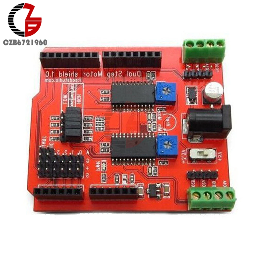 Двухступенчатый щит драйвера двигателя для Arduino IO PWM CNC 3 v 5v с A3967chips|motor driver|step motor